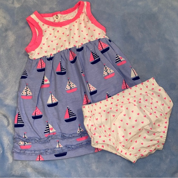 Koala baby girl polka dot and sail boats matching set - Picture 6 of 6